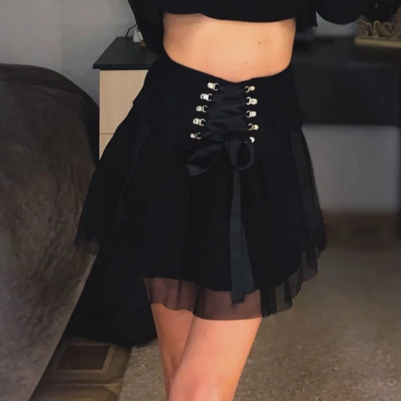 Punk Skirt Vintage Dark